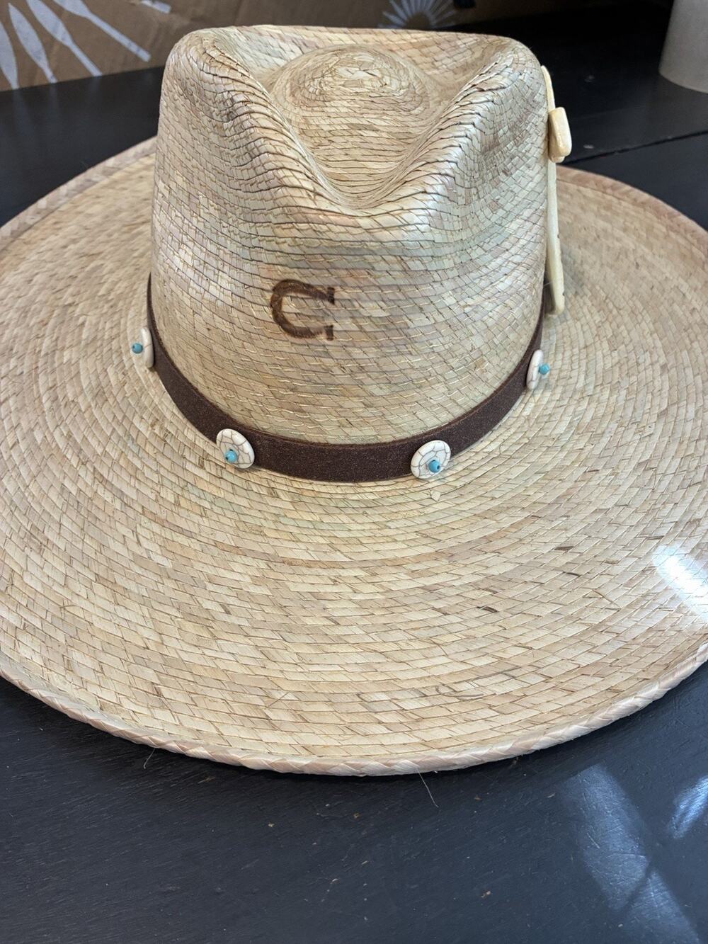 New Charlie One Horse Western Straw Hat Tomahawk Tribe Pencil Hat Sizes S & M